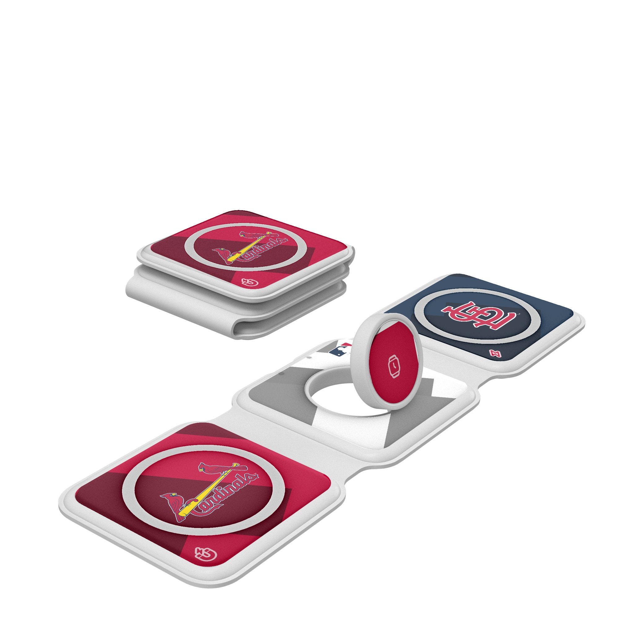 St Louis Cardinals Color Block Foldable 3 in 1 Charger
