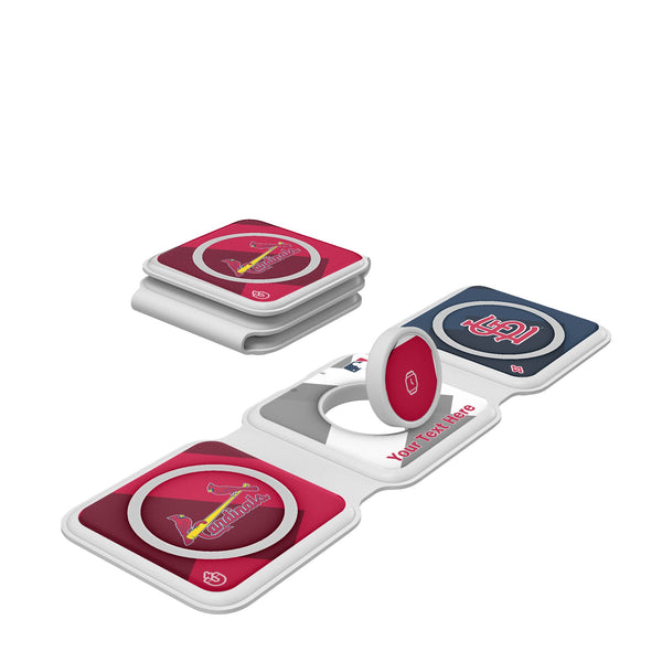 St Louis Cardinals Personalized Color Block Foldable 3 in 1 Charger