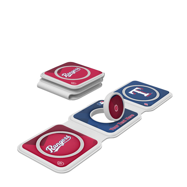 Texas Rangers Personalized Color Block Foldable 3 in 1 Charger