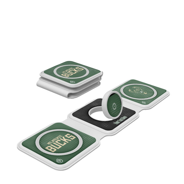 Milwaukee Bucks Personalized Hatch Foldable 3 in 1 Charger