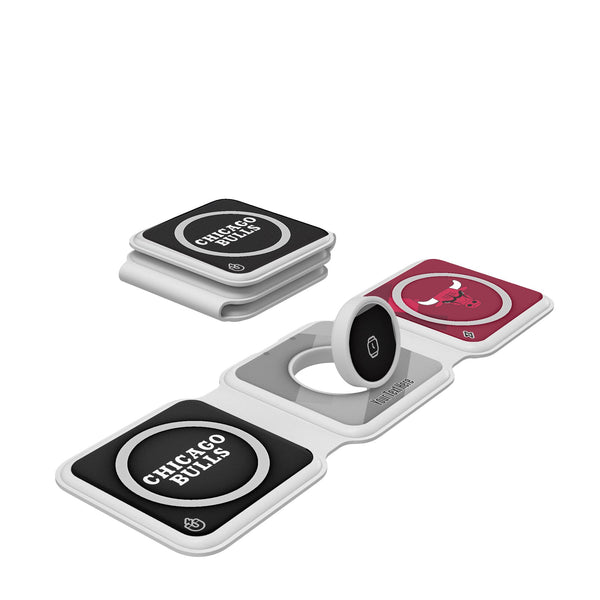 Chicago Bulls Personalized Color Block Foldable 3 in 1 Charger