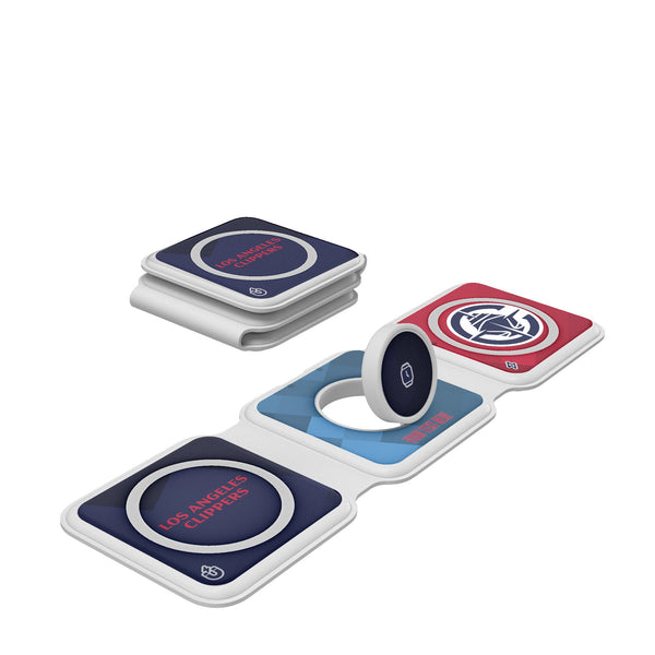 Los Angeles Clippers Personalized Color Block Foldable 3 in 1 Charger