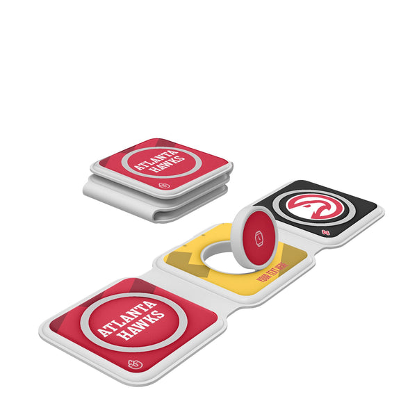 Atlanta Hawks Personalized Color Block Foldable 3 in 1 Charger