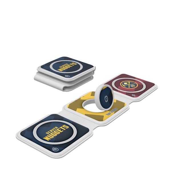 Denver Nuggets Personalized Color Block Foldable 3 in 1 Charger