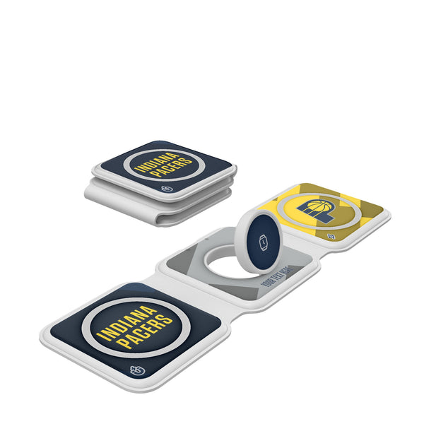 Indiana Pacers Personalized Color Block Foldable 3 in 1 Charger