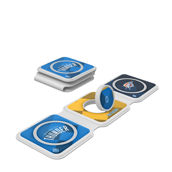 Oklahoma City Thunder Personalized Color Block Foldable 3 in 1 Charger
