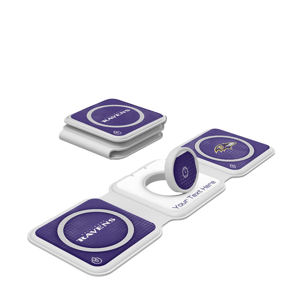 Baltimore Ravens Personalized Hatch Foldable 3 in 1 Charger