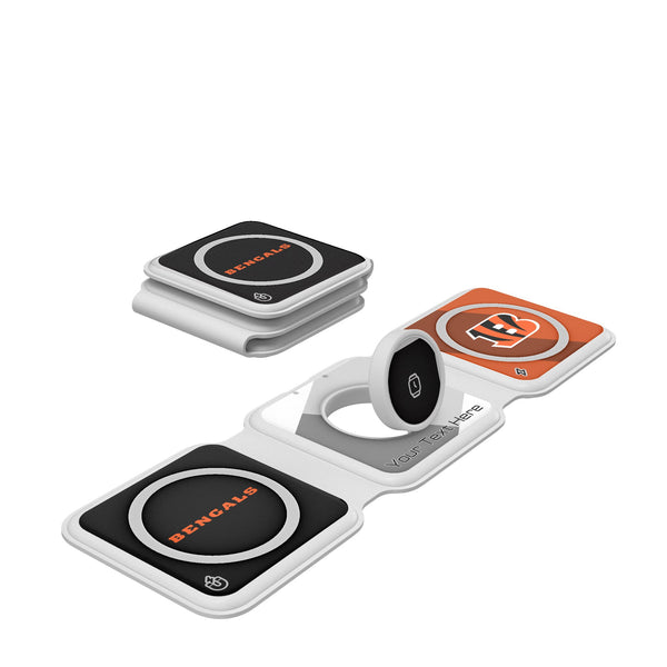 Cincinnati Bengals Personalized Color Block Foldable 3 in 1 Charger