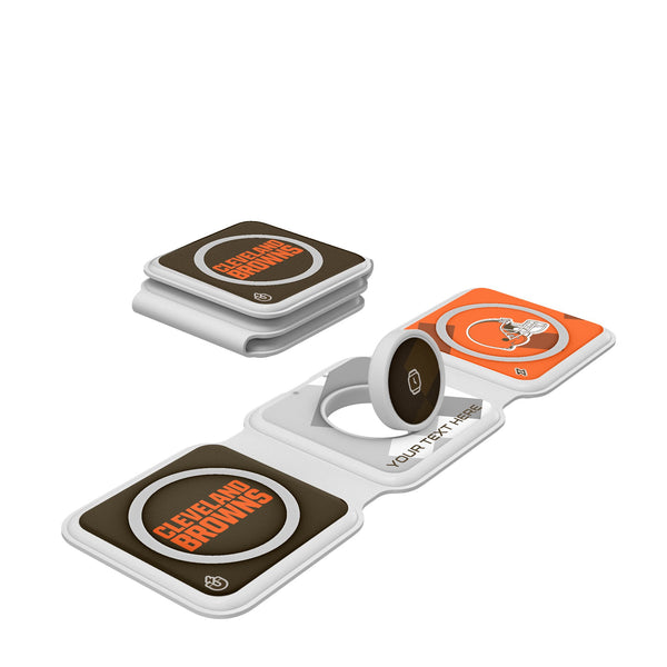 Cleveland Browns Personalized Color Block Foldable 3 in 1 Charger