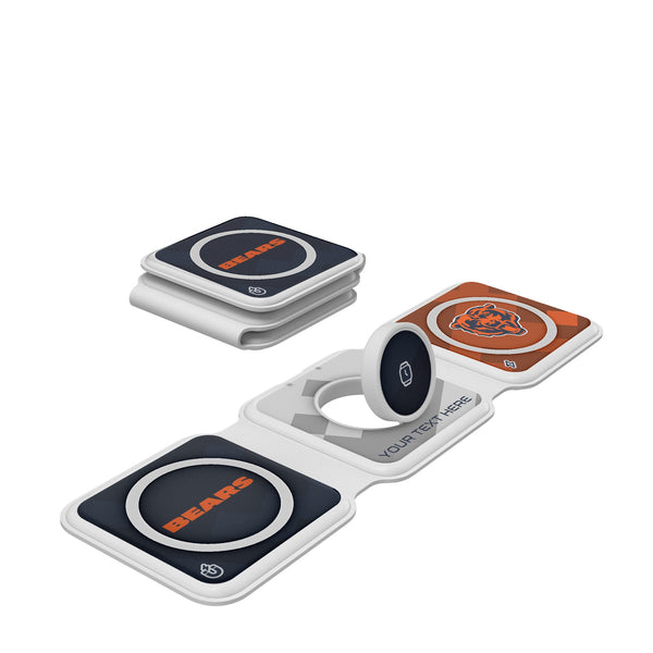 Chicago Bears Personalized Color Block Foldable 3 in 1 Charger