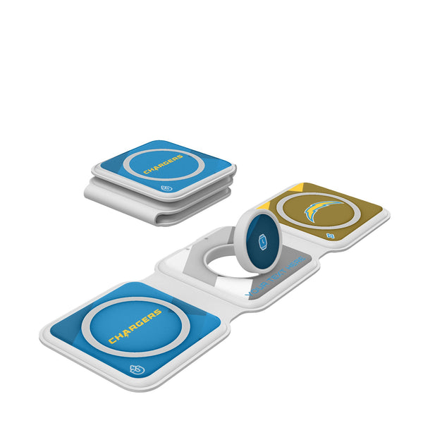 Los Angeles Chargers Personalized Color Block Foldable 3 in 1 Charger