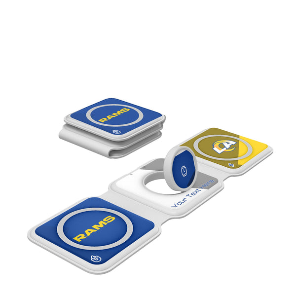 Los Angeles Rams Personalized Color Block Foldable 3 in 1 Charger