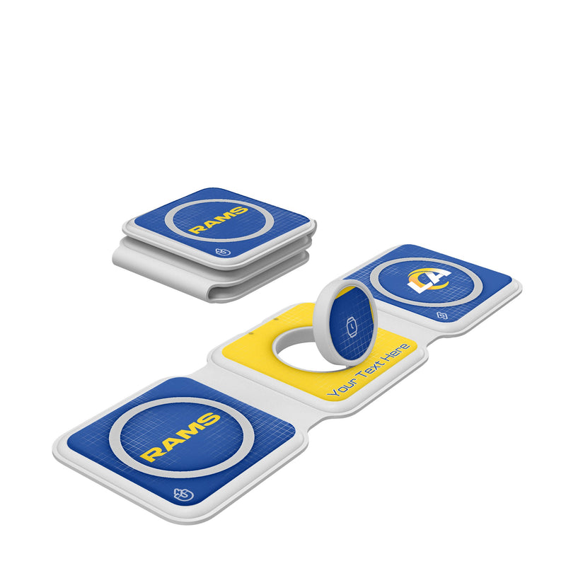 Los Angeles Rams Personalized Hatch Foldable 3 in 1 Charger