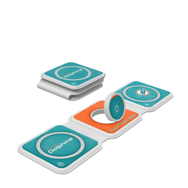 Miami Dolphins Personalized Hatch Foldable 3 in 1 Charger