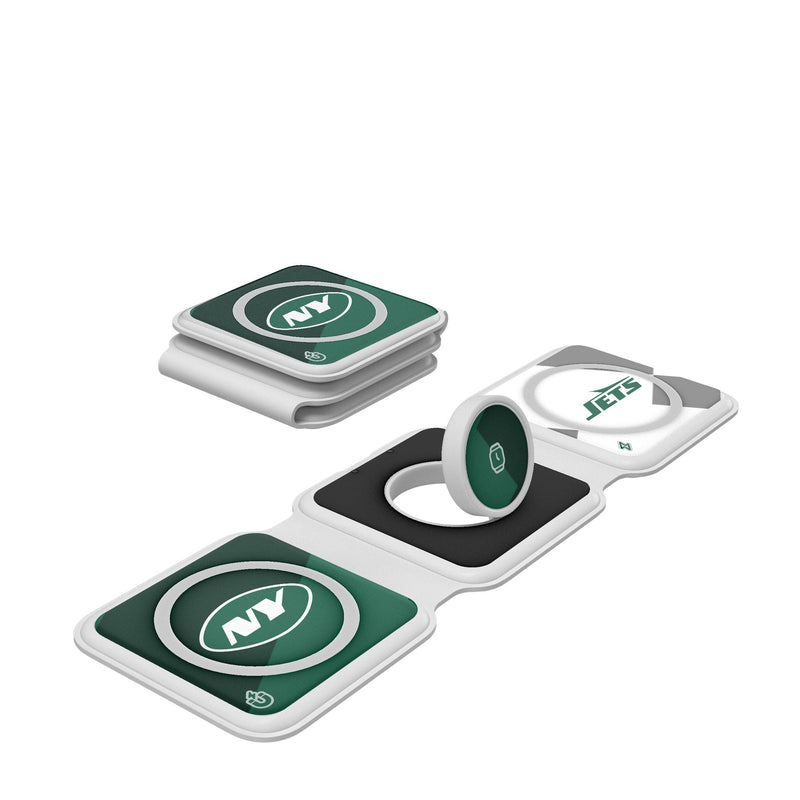 New York Jets Color Block Foldable 3 in 1 Charger