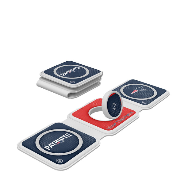 New England Patriots Personalized Hatch Foldable 3 in 1 Charger