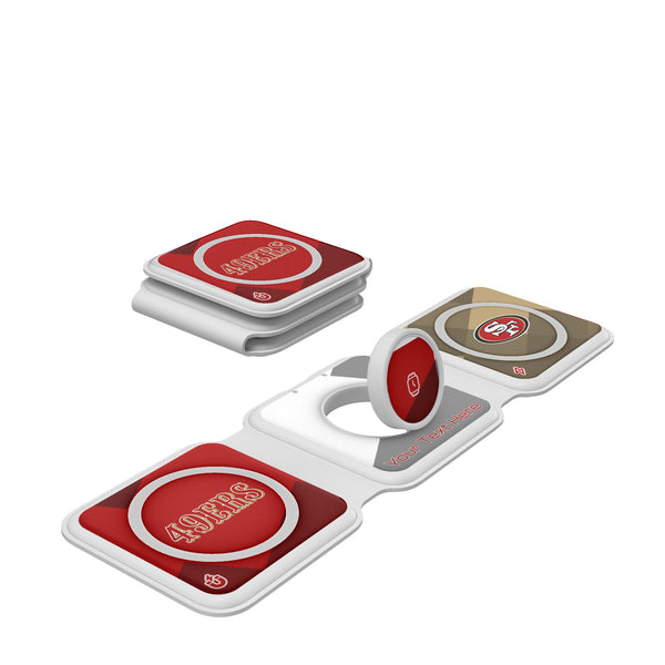 San Francisco 49ers Personalized Color Block Foldable 3 in 1 Charger