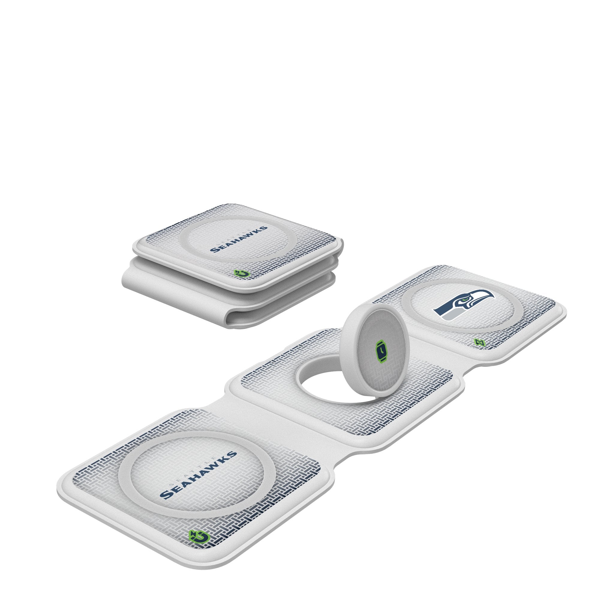 Seattle Seahawks Linen Foldable 3 in 1 Charger
