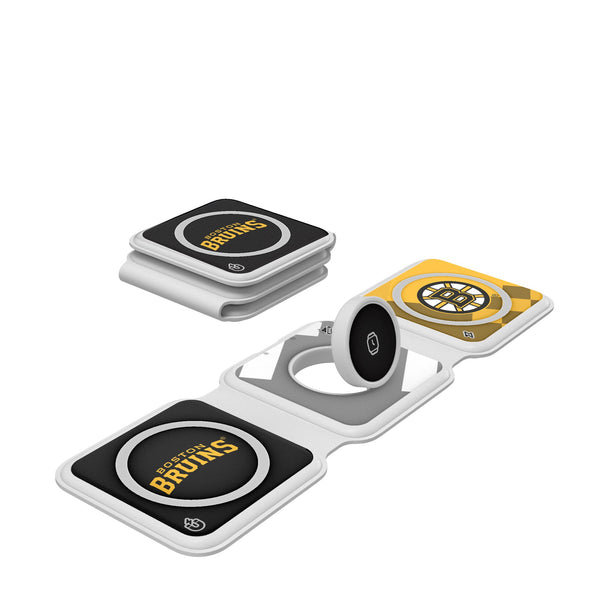 Boston Bruins Color Block Foldable 3 in 1 Charger