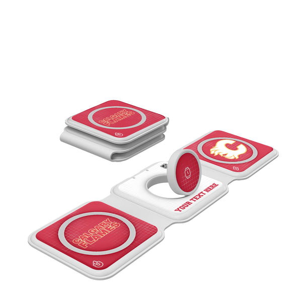 Calgary Flames Personalized Hatch Foldable 3 in 1 Charger