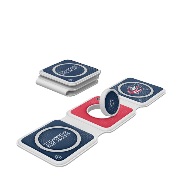 Columbus Blue Jackets Hatch Foldable 3 in 1 Charger