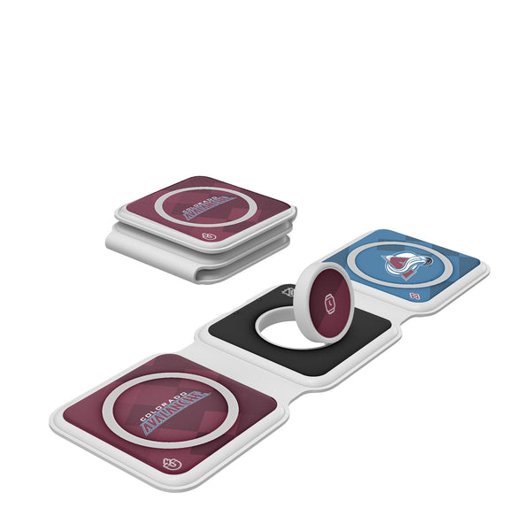 Colorado Avalanche Color Block Foldable 3 in 1 Charger