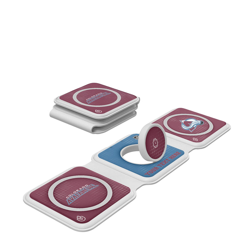 Colorado Avalanche Personalized Hatch Foldable 3 in 1 Charger