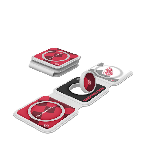 Detroit Red Wings Personalized Color Block Foldable 3 in 1 Charger