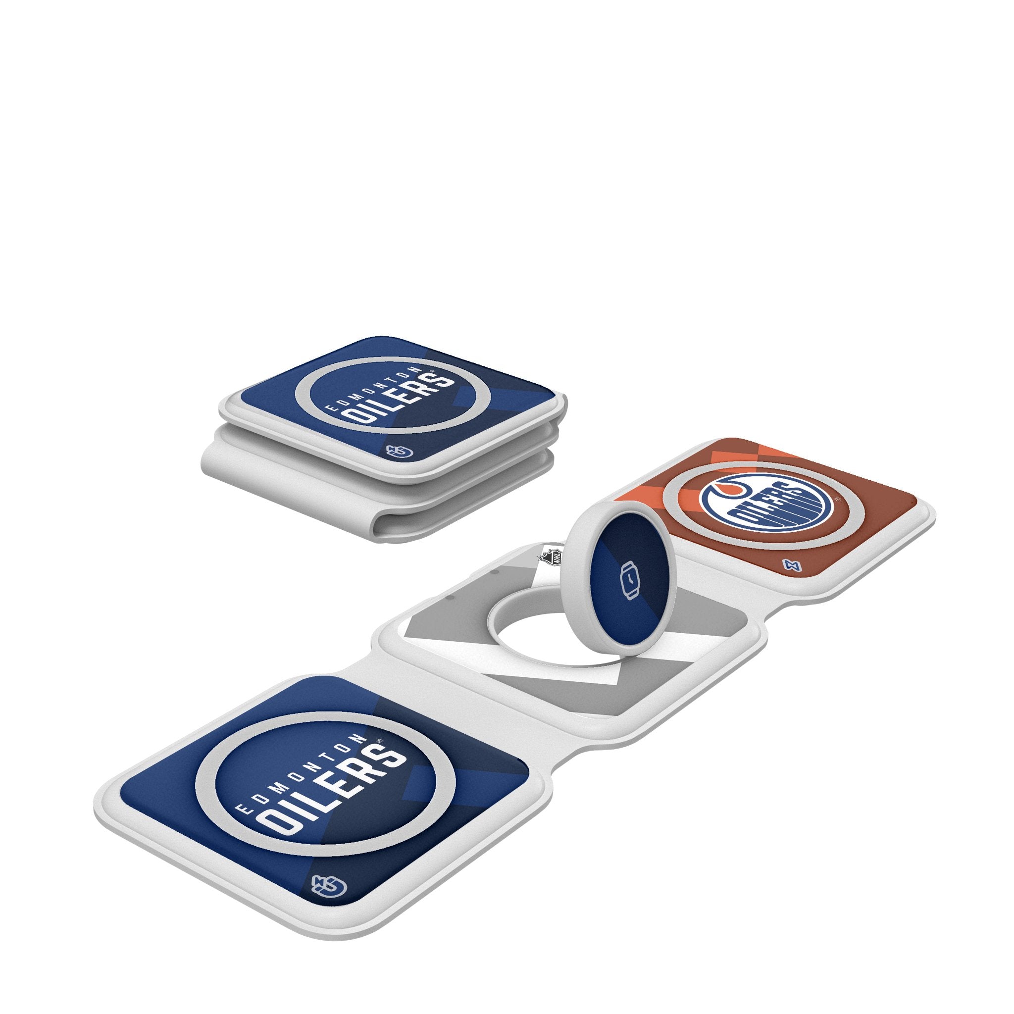 Edmonton Oilers Color Block Foldable 3 in 1 Charger
