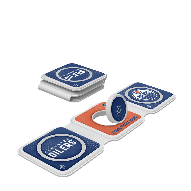Edmonton Oilers Personalized Hatch Foldable 3 in 1 Charger