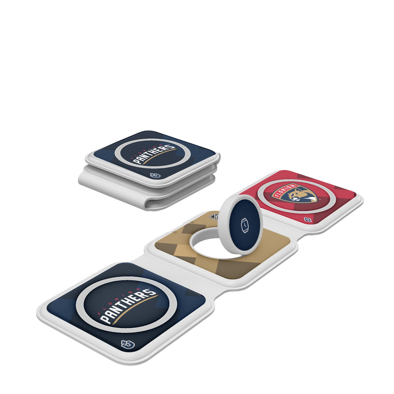 Florida Panthers Color Block Foldable 3 in 1 Charger