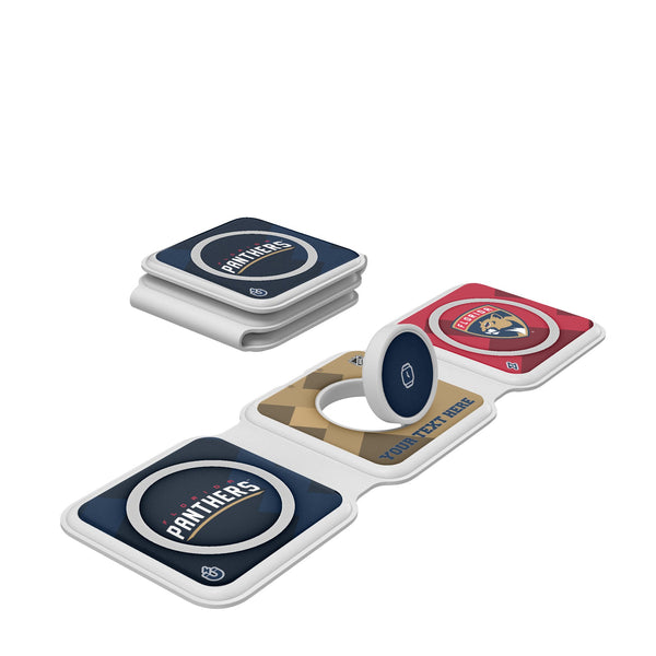 Florida Panthers Personalized Color Block Foldable 3 in 1 Charger