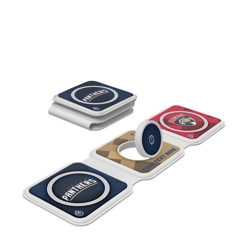Florida Panthers Personalized Color Block Foldable 3 in 1 Charger