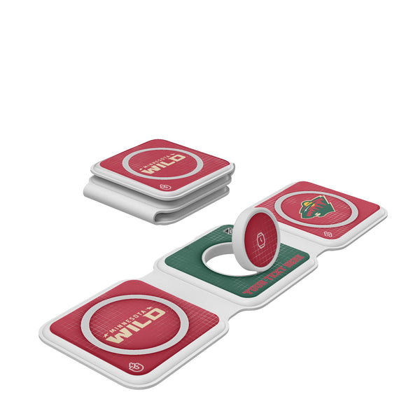 Minnesota Wild Personalized Hatch Foldable 3 in 1 Charger