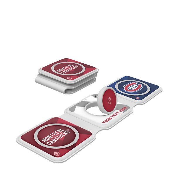 Montreal Canadiens Personalized Color Block Foldable 3 in 1 Charger