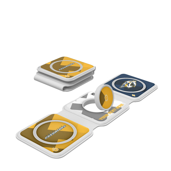 Nashville Predators Personalized Color Block Foldable 3 in 1 Charger