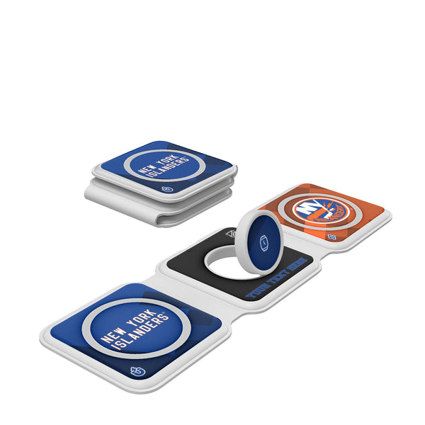 New York Islanders Personalized Color Block Foldable 3 in 1 Charger