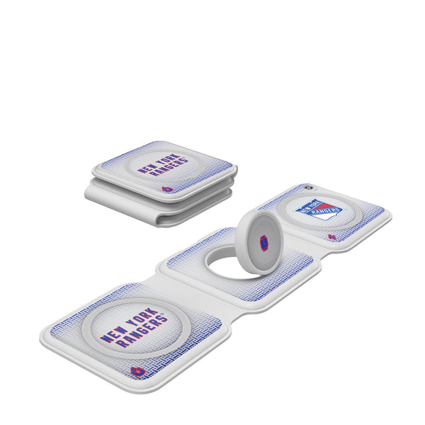 New York Rangers Linen Foldable 3 in 1 Charger