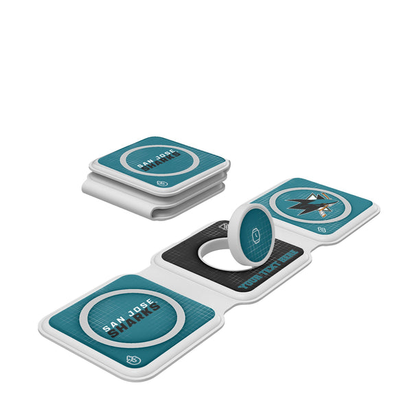 San Jose Sharks Personalized Hatch Foldable 3 in 1 Charger