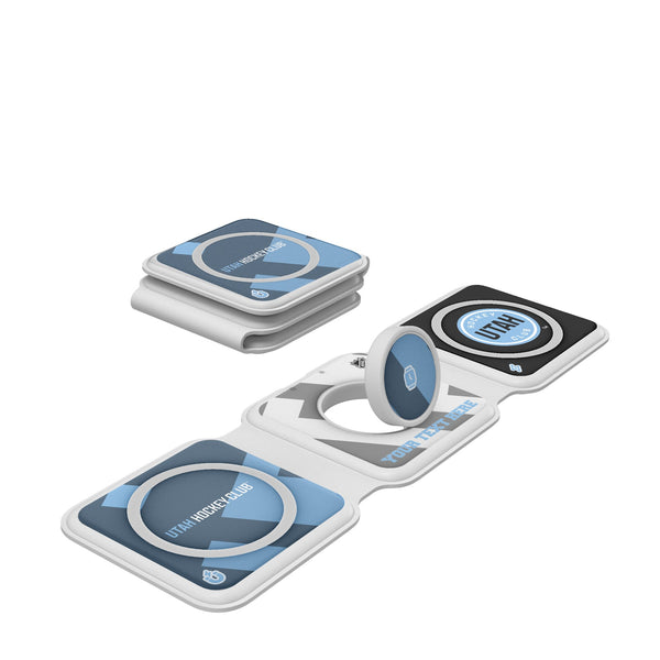 Utah Hockey Club Personalized Color Block Foldable 3 in 1 Charger