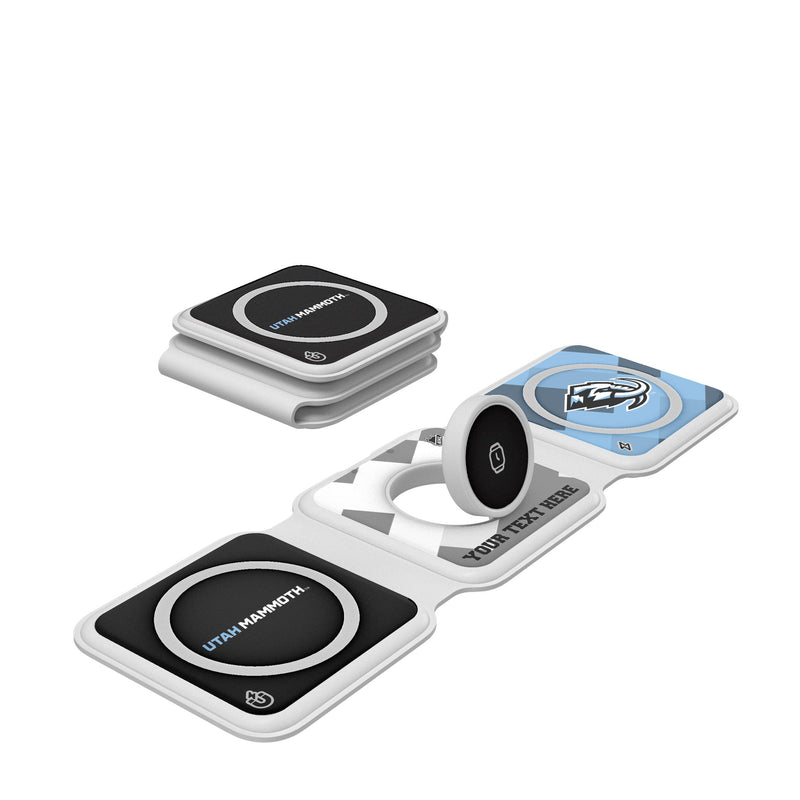 Utah Mammoth Personalized Color Block Foldable 3 in 1 Charger