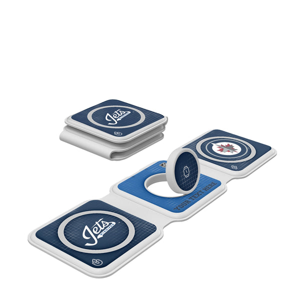 Winnipeg Jets Personalized Hatch Foldable 3 in 1 Charger