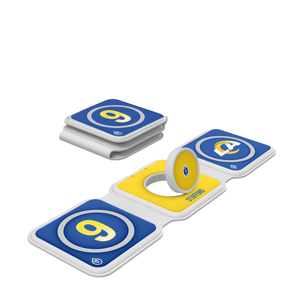 Matthew Stafford Los Angeles Rams 9 Ready Foldable 3 in 1 Charger