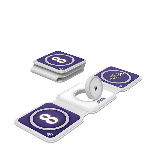 Lamar Jackson Baltimore Ravens 8 Ready Foldable 3 in 1 Charger