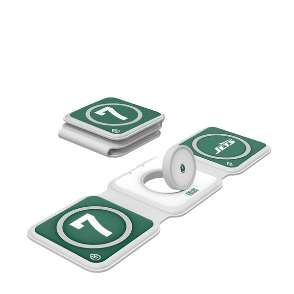 Justin Fields New York Jets 7 Game Tactic Foldable 3 in 1 Charger