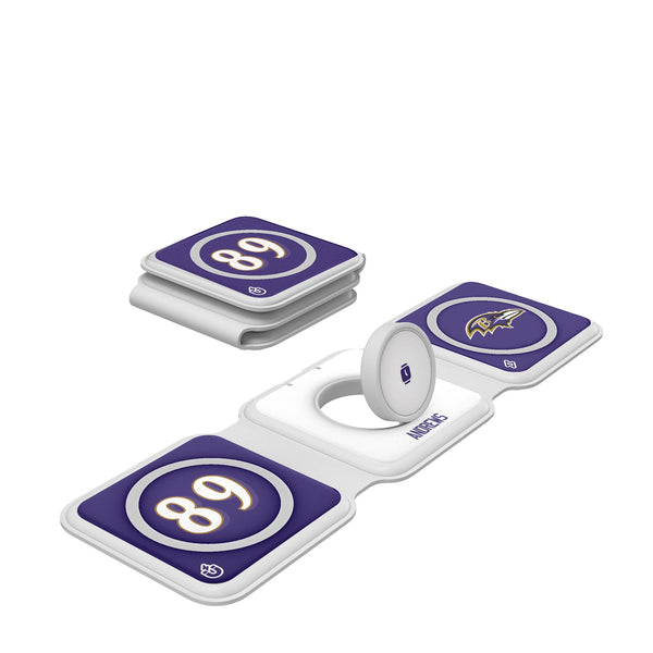 Mark Andrews Baltimore Ravens 89 Ready Foldable 3 in 1 Charger