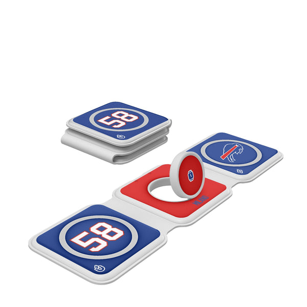 Matt Milano Buffalo Bills 58 Ready Foldable 3 in 1 Charger