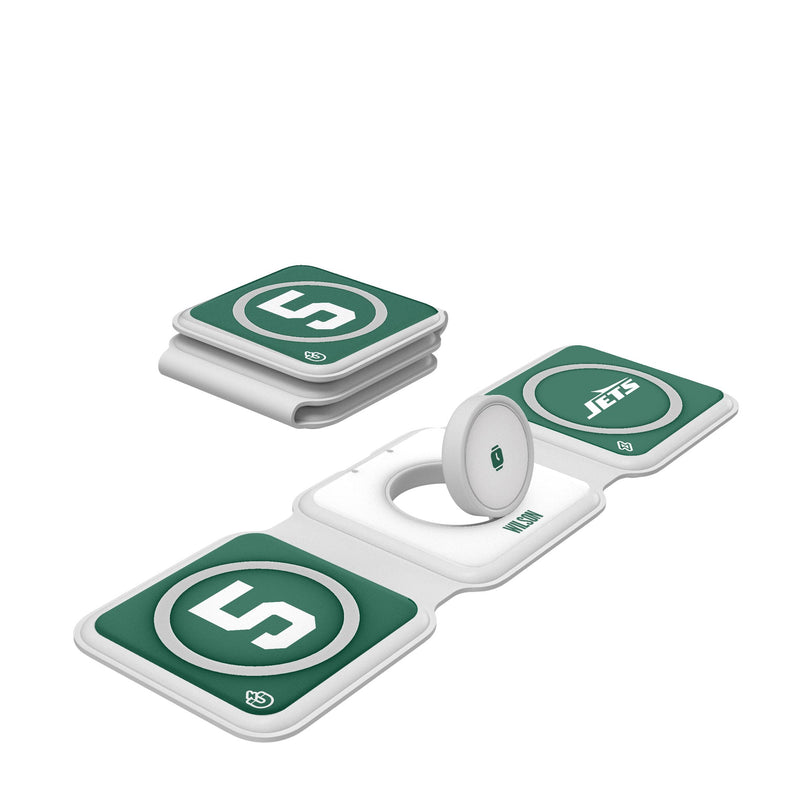 Garrett Wilson New York Jets 5 Ready Foldable 3 in 1 Charger