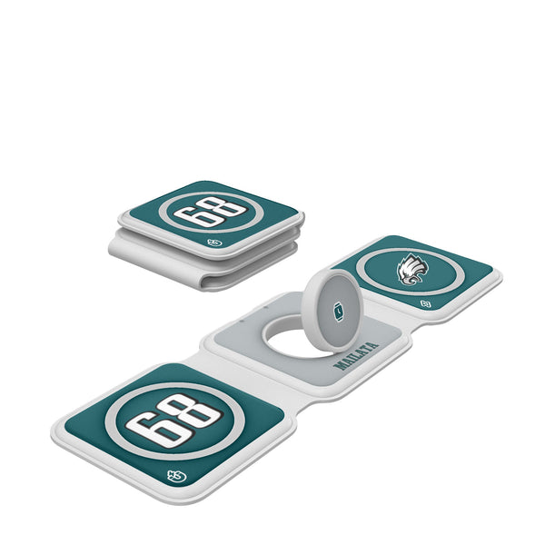 Jordan Mailata Philadelphia Eagles 68 Ready Foldable 3 in 1 Charger