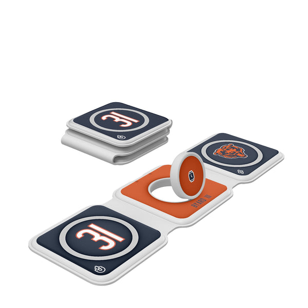 Kevin Byard III Chicago Bears 31 Ready Foldable 3 in 1 Charger